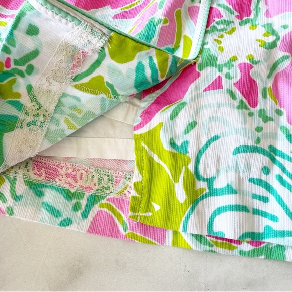 Lilly Pulitzer Size 8 Jasmine Skort in Flamingo Pink Don't Have a Cluck - Picture 4 of 7